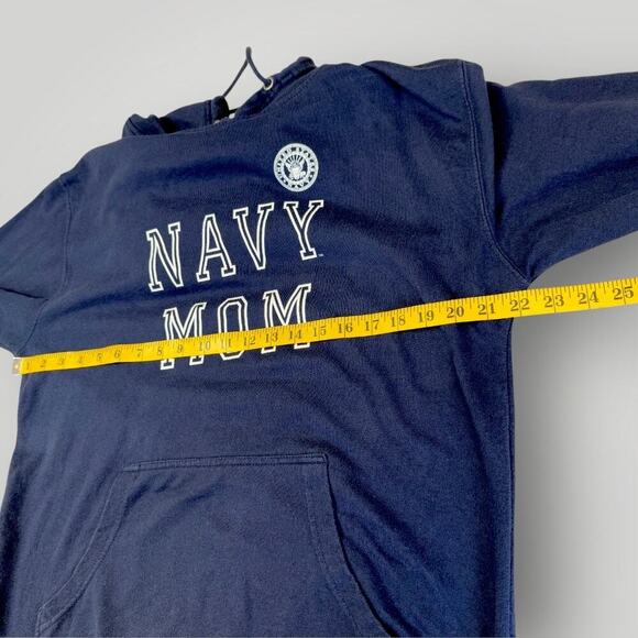 SOFFE Vintage United States Navy Mom Hoodie Sweatshirt Pullover Adult L Blue - Picture 11 of 13